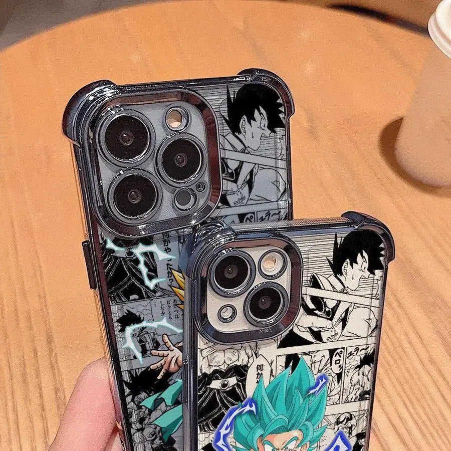 Phone Case for iPhone 15 11Pro 16Plus XS MAX 15Pro Max 11 13 16 XR 14 Pro 12 Soft Cover Cartoon Dragon Ball