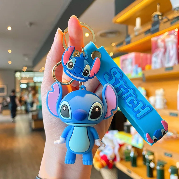 Disney Stitch Keychain 5-Pack - Cute Lilo & Stitch Keyrings, Durable Anime Keychains for Women Men Kids, Multi-Color Gift Set