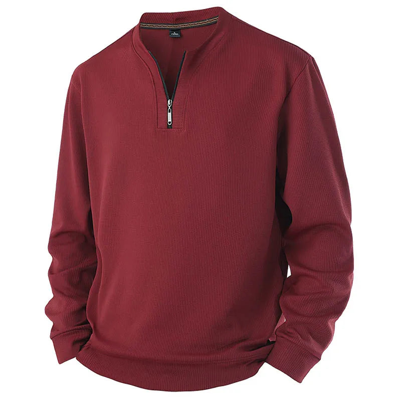 Plus Size 7XL 8XL Men's long-sleeve T-shirt half-zip sweatshirt new style for spring autumn casual V-neck Hoodies men's clothing