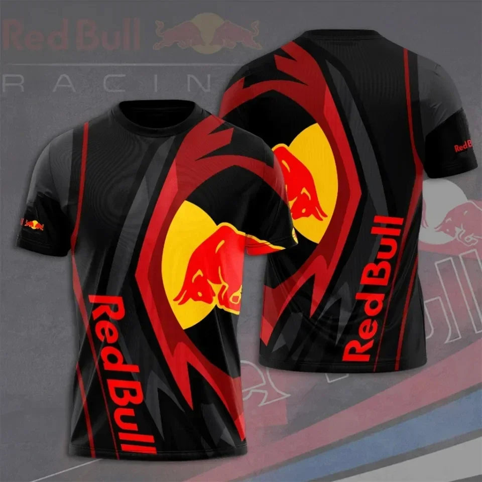 2025 High Quality Short Sleeve T-Shirt Top Y2k Men'S Racing Suit Extreme Outdoor Sports T-Shirt Luxury Brand Red Bull Team Suit