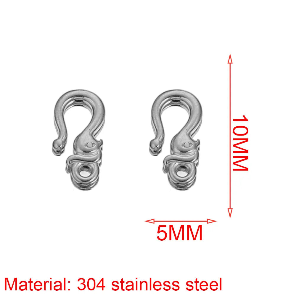 10pcs Lot Stainless Steel S Gold Jewelry Making Clasps Hooks Fasteners Connectors for Bracelet Nacklace Jewelry Making Materials