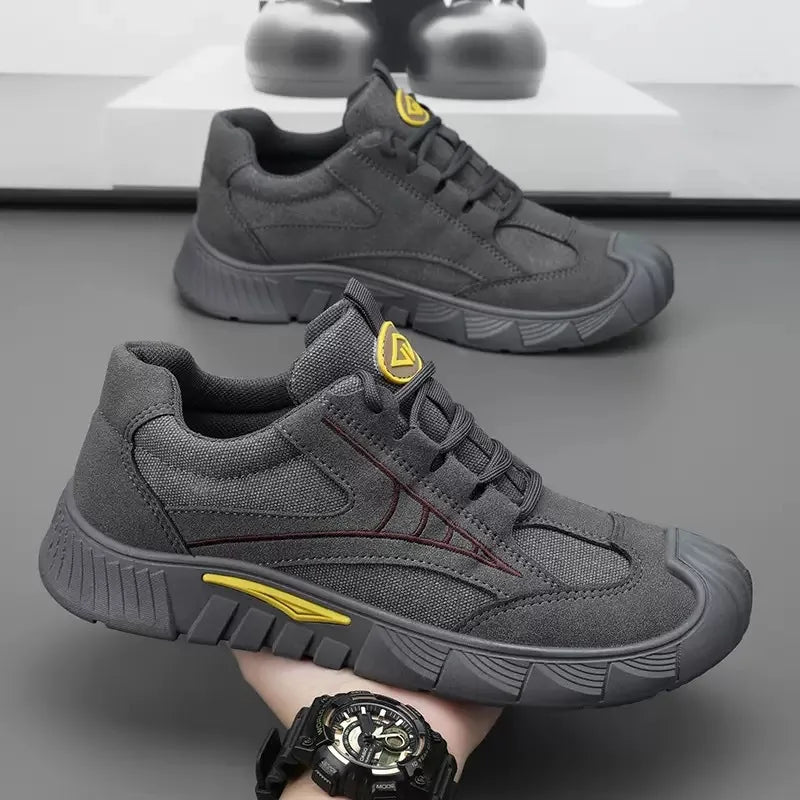 2025 men's shoes spring new breathable work site anti-slip wear sports shoes leisure work shoes mountaineering shoes