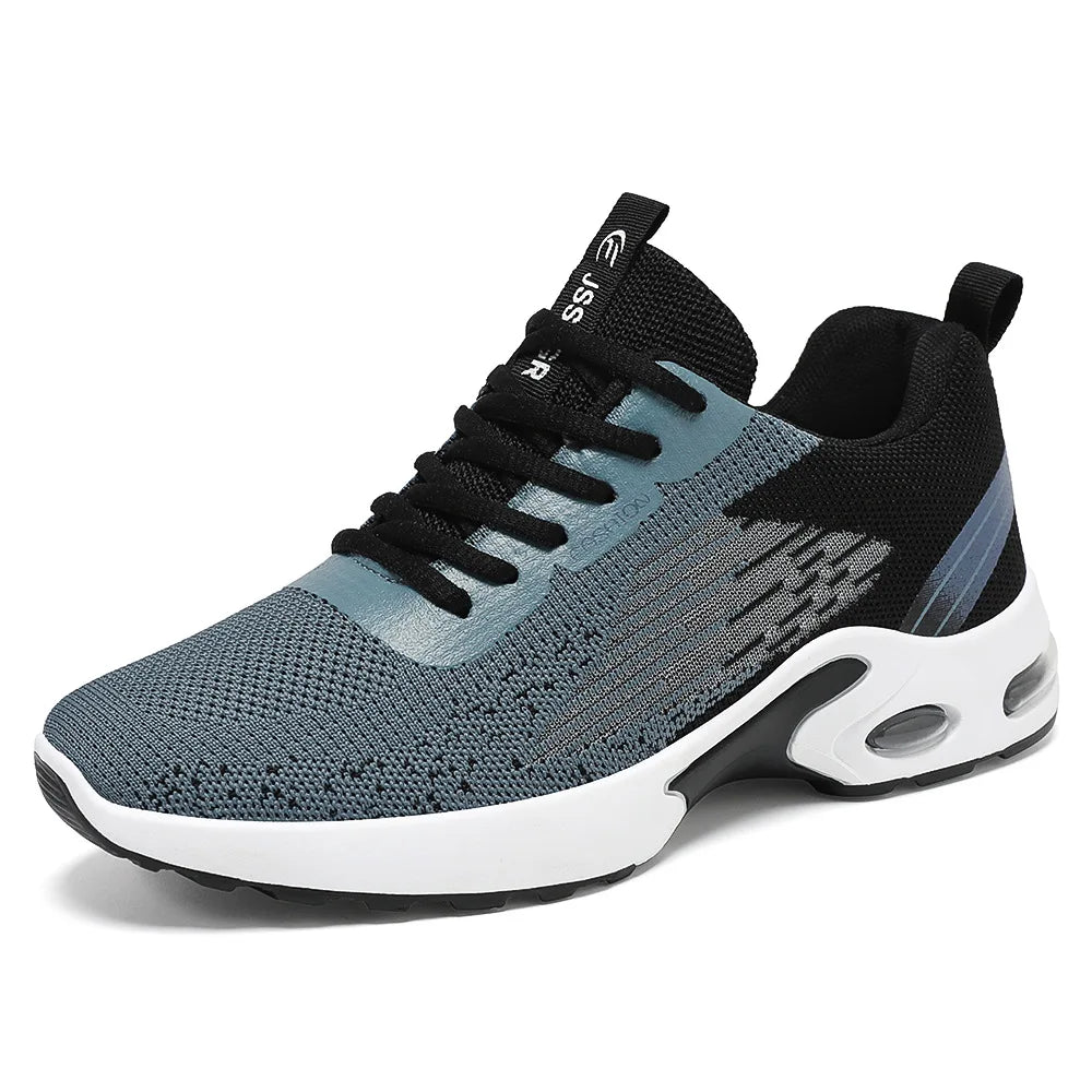 Men's Shoes Spring fashion 2025 lace-up Soft sole sports single shoes flying woven Casual style men's Running shoes sneakers