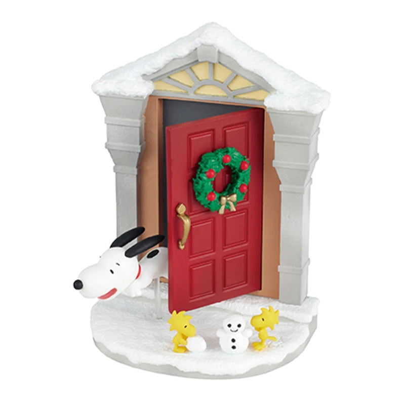 Genuine Re-Ment The Story of Snoopy's Gate Miniature Scene Blind Box Q Version Model Collectible Toys Super Cute Holiday Gifts