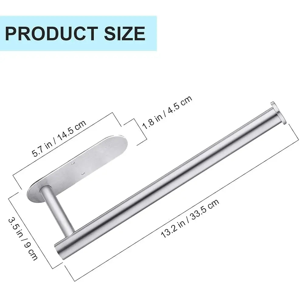 Paper Towel Holder Under Cabinet 2 Pack,Stainl Steel Paper Towel Holder Wall Mount For Kitchen, Bathroom, Rv, Paper With Self