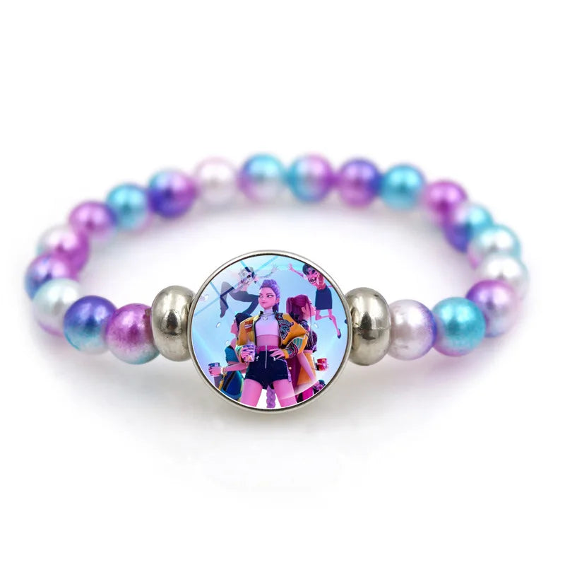 Fashionable Beaded Bracelet for Girls,Cartoon Figure,Jewelry Accessories, Kids Christmas Gift Toys