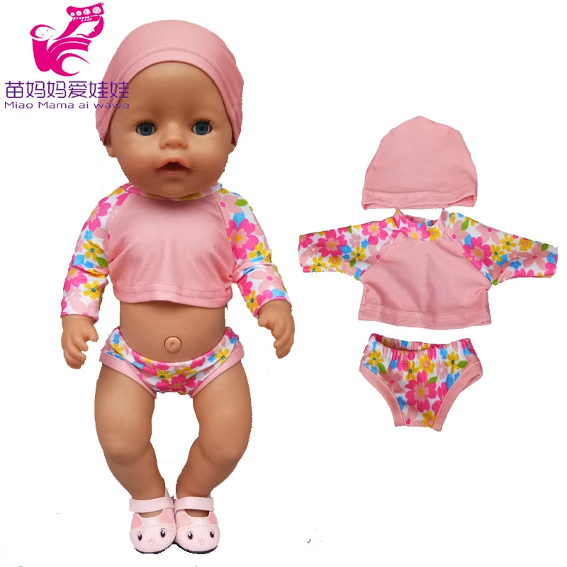Reborn Baby Doll Clothes 40 cm Hat Set For Baby Dolls Rompers Toys Outwear Children Girl Gifts