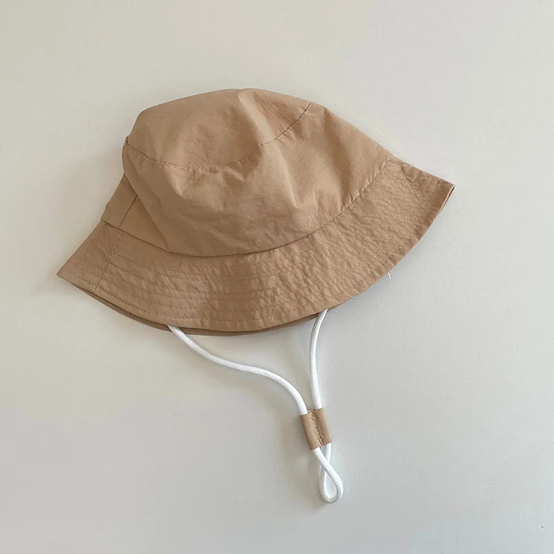 Cotton Kids Hats Baby Toddler Children Solid Bucket Caps Boys Girls Soft Breathable Outing Sun Hats Summer Chic Panama Caps 1-6Y