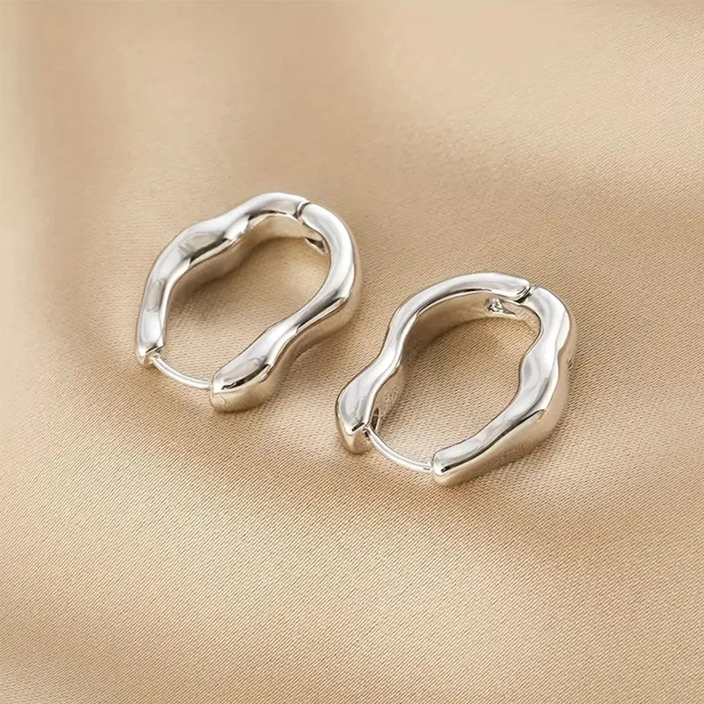 Irregular Geometric Earrings for Women's New Trendy and Personalized Design, Internet Famous Earrings With a Simple Temperament