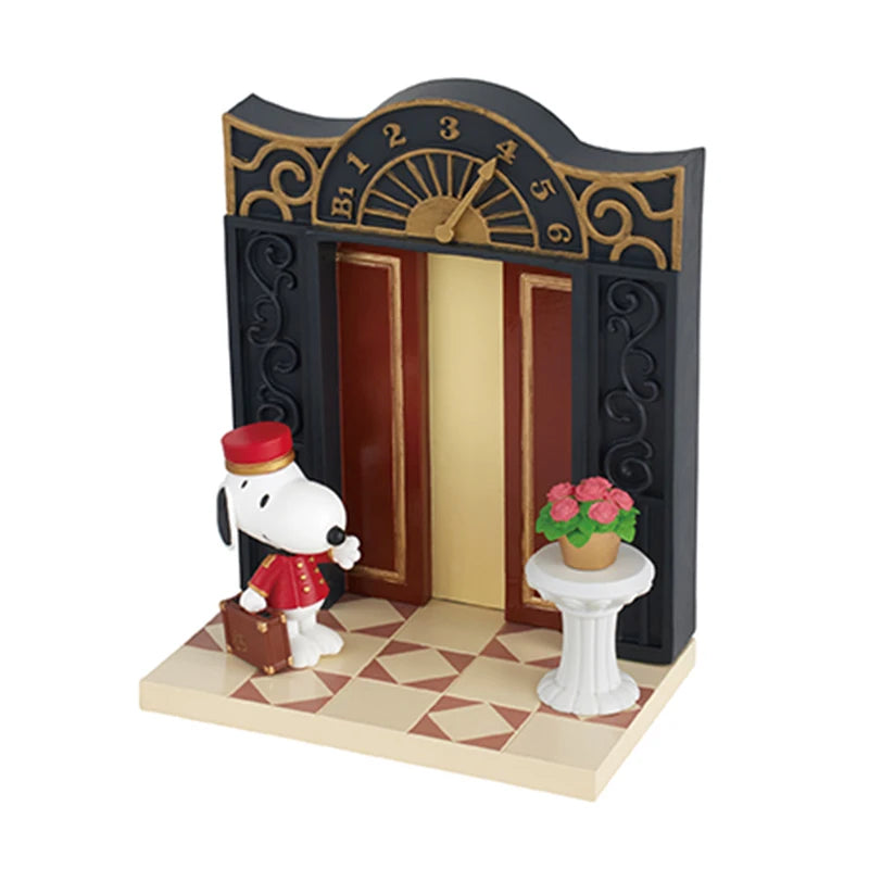 Genuine Re-Ment The Story of Snoopy's Gate Miniature Scene Blind Box Q Version Model Collectible Toys Super Cute Holiday Gifts