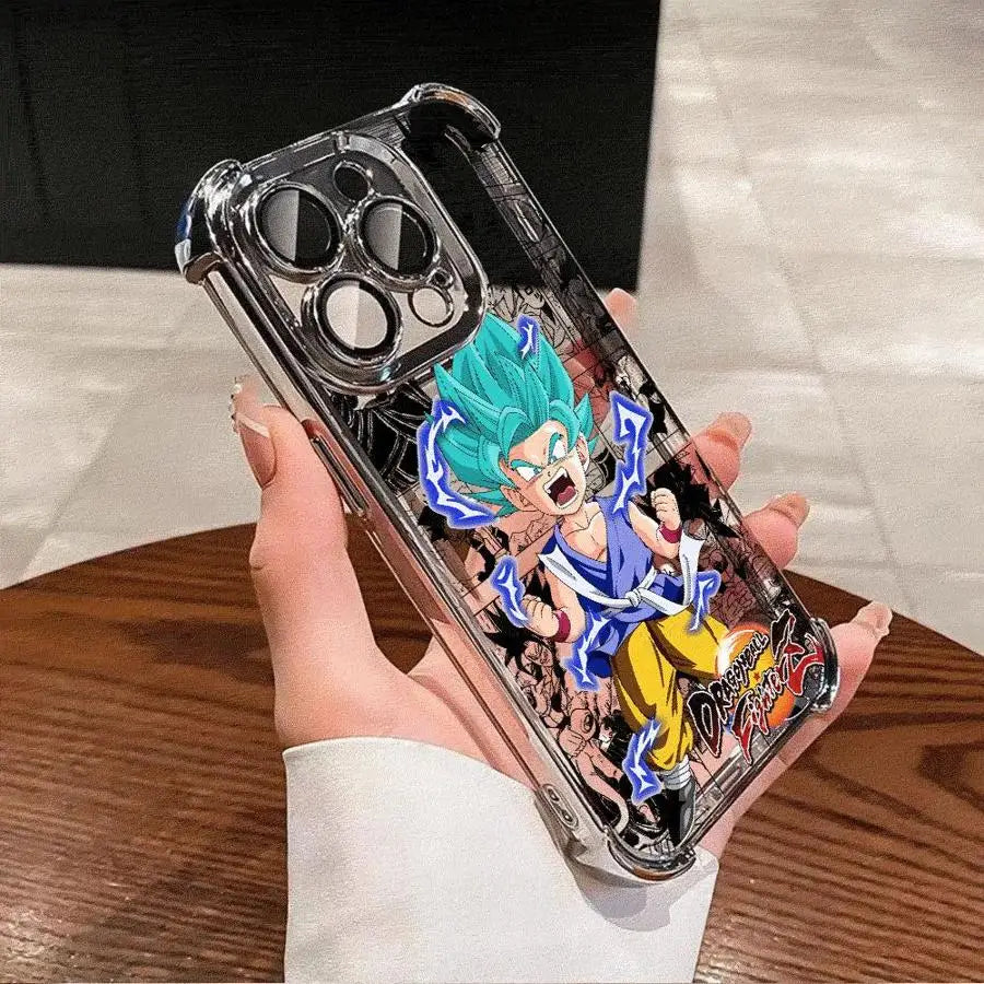 Phone Case for iPhone 15 11Pro 16Plus XS MAX 15Pro Max 11 13 16 XR 14 Pro 12 Soft Cover Cartoon Dragon Ball