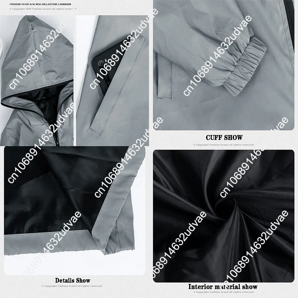 Army 75th Ranger Veteran Reflective Jacket Mens Womens Coat Hooded Windbreaker Runing Pocket Jackets Zipper Customized Hoodie